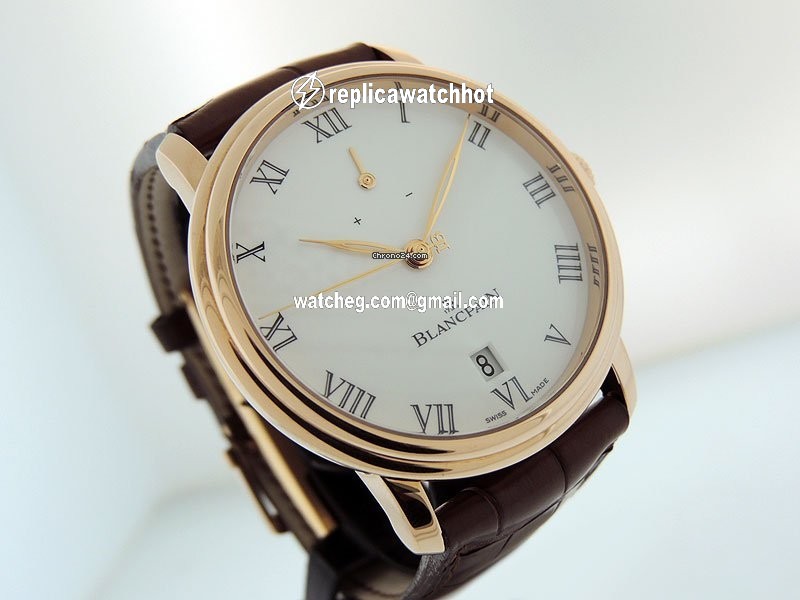 Blancpain Villeret Mens watch Unisex Manual winding Rose gold 6613.3631.55B 4