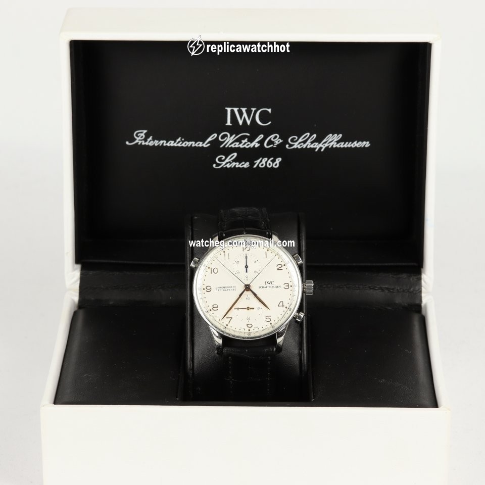 IWC Portuguese Chronograph Mens watch Unisex Manual winding Steel IW371201 4