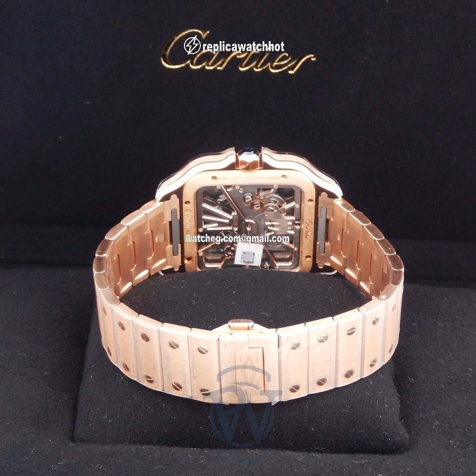 Cartier Santos Mens watch Unisex Manual winding Rose gold WHSA0008 4