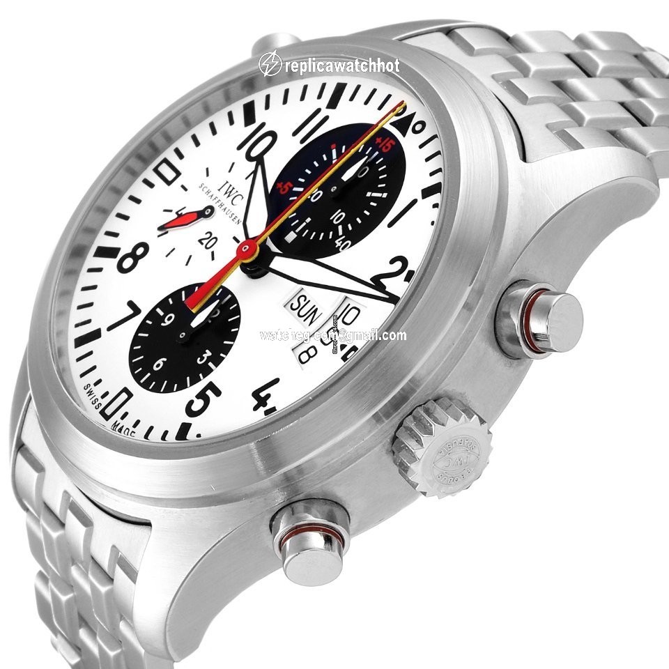 IWC Pilot Double Chronograph Mens watch Unisex Automatic Steel IW371803 4