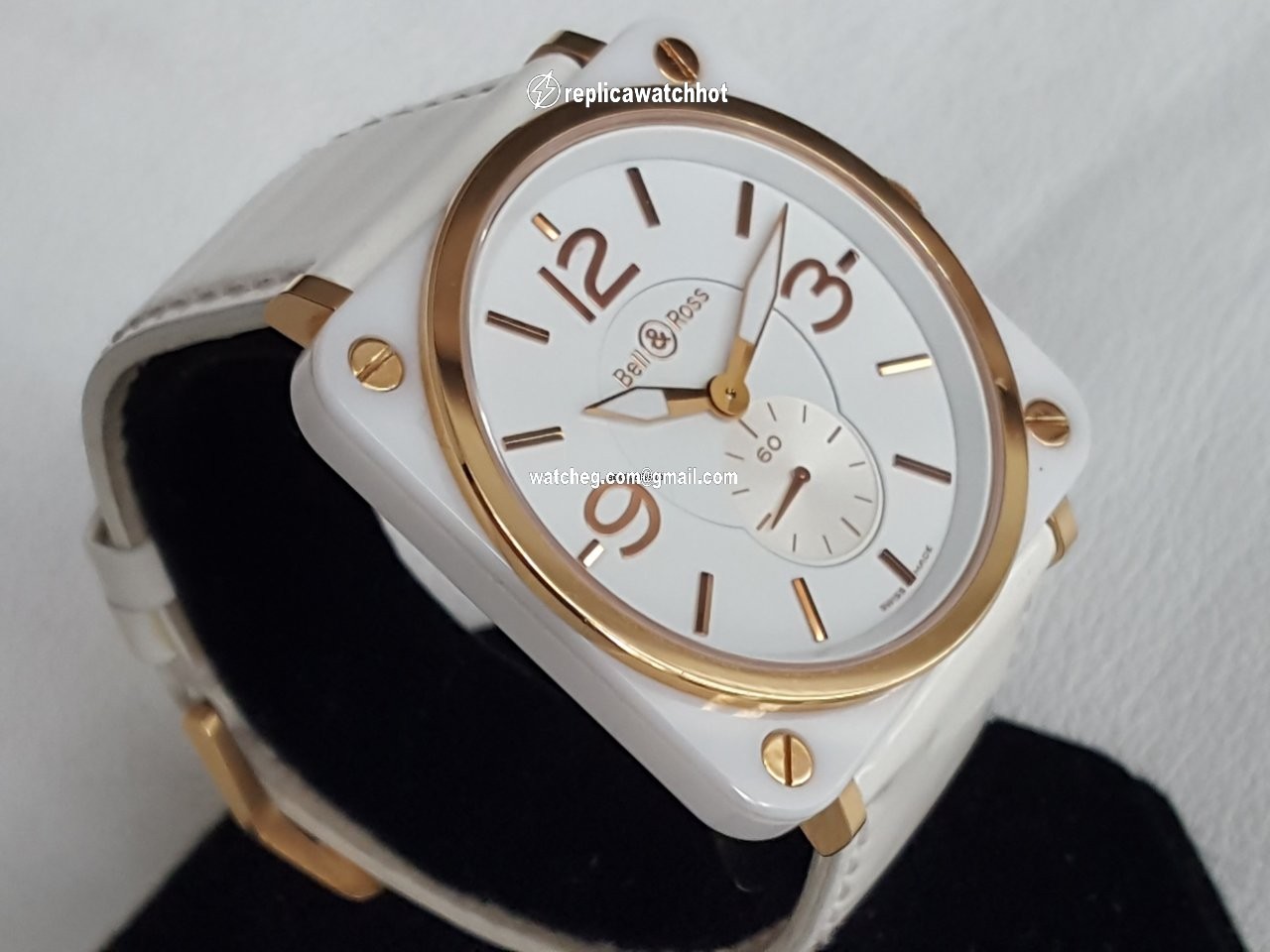 Bell & Ross BR S Mens watch Unisex Quartz Rose gold BRS-98-WCR 4