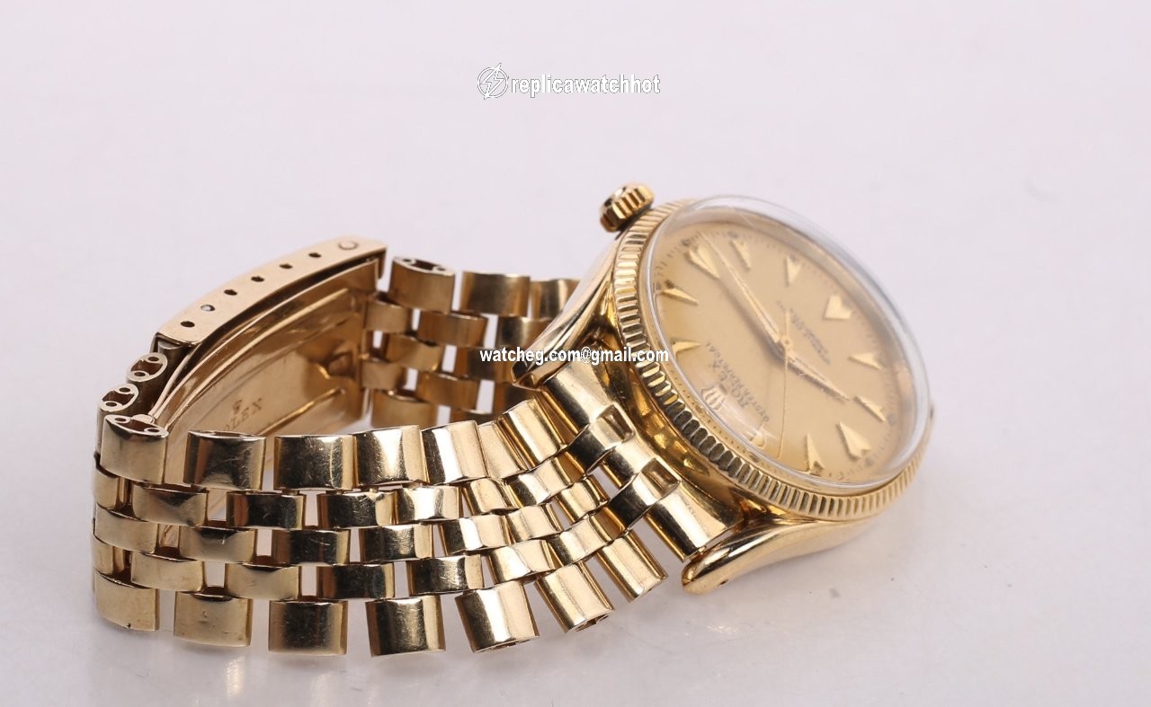 Rolex Oyster Perpetual 34 Mens watch Unisex Yellow gold Automatic 6593 4