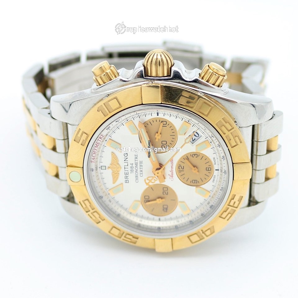 Breitling Chronomat 41 Mens watch Unisex Automatic Gold Steel CB014012 G713 378C 4