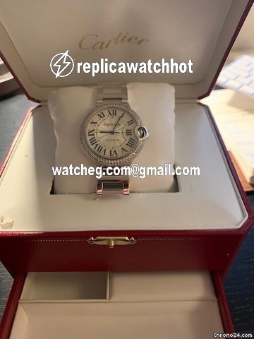 Cartier Ballon Bleu 36mm Womens watch Automatic White gold WJBB0008 4