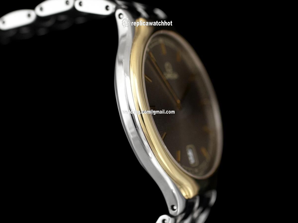 Omega De Ville Mens watch Unisex Quartz Gold Steel 7458 4