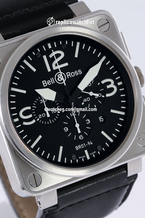 Bell & Ross BR 01-94 Chronographe Mens watch Unisex Automatic Steel BR01-94-S 4