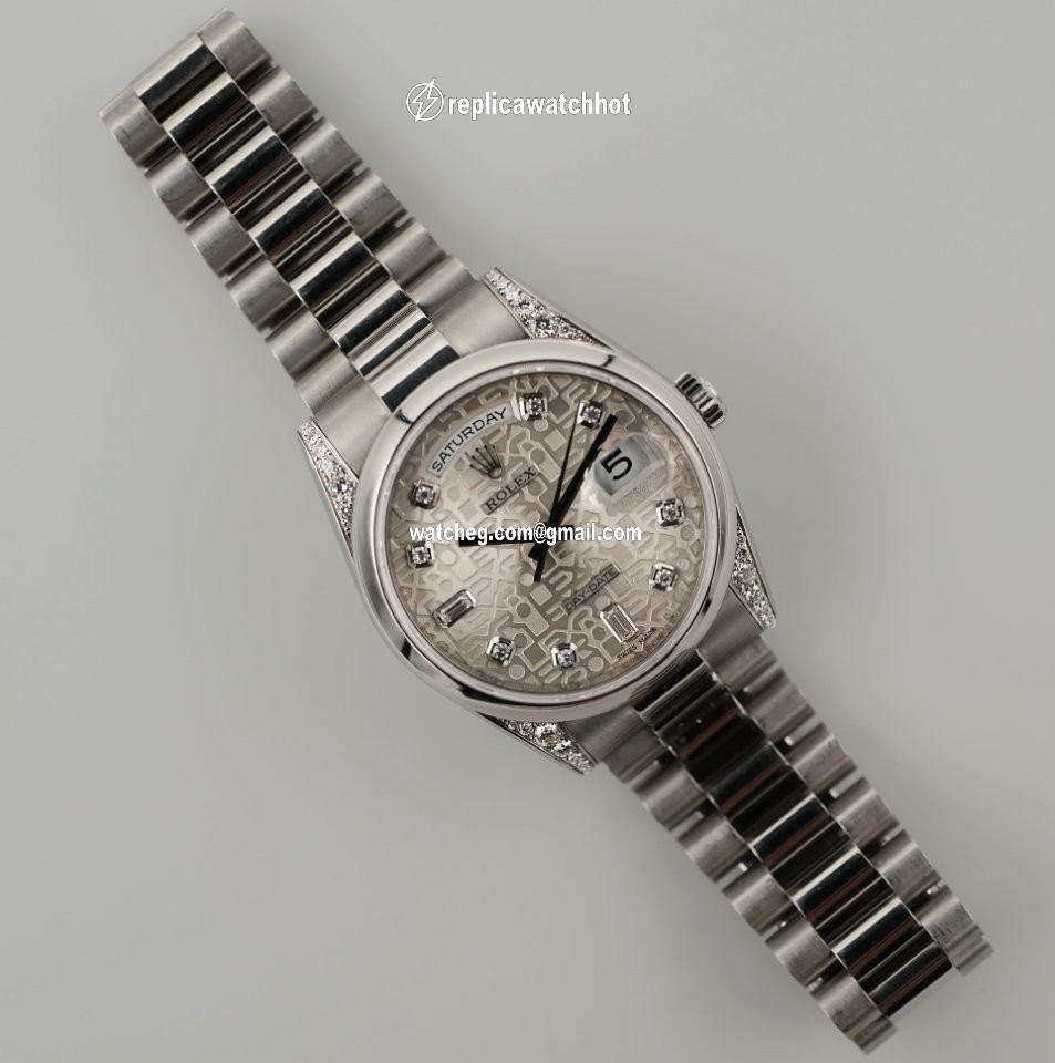 Rolex Day-Date 36 Mens watch Unisex Platinum Automatic 118296 4