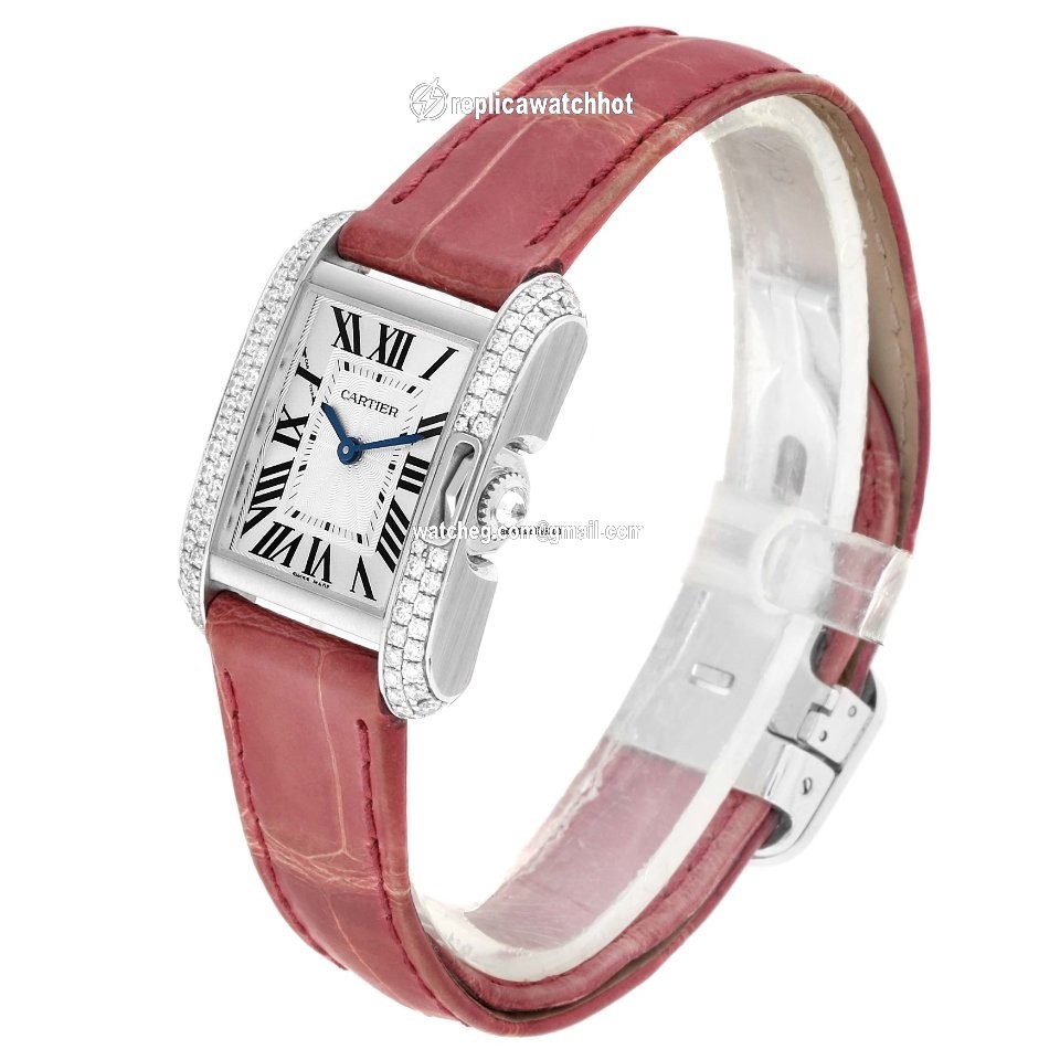 Cartier Tank Anglaise Womens watch Quartz White gold WT100015 4