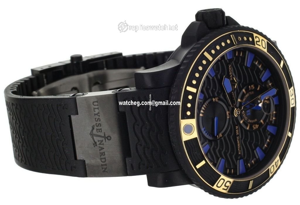Ulysse Nardin Diver Black Sea Mens watch Unisex Automatic Gold Steel 263-92 4