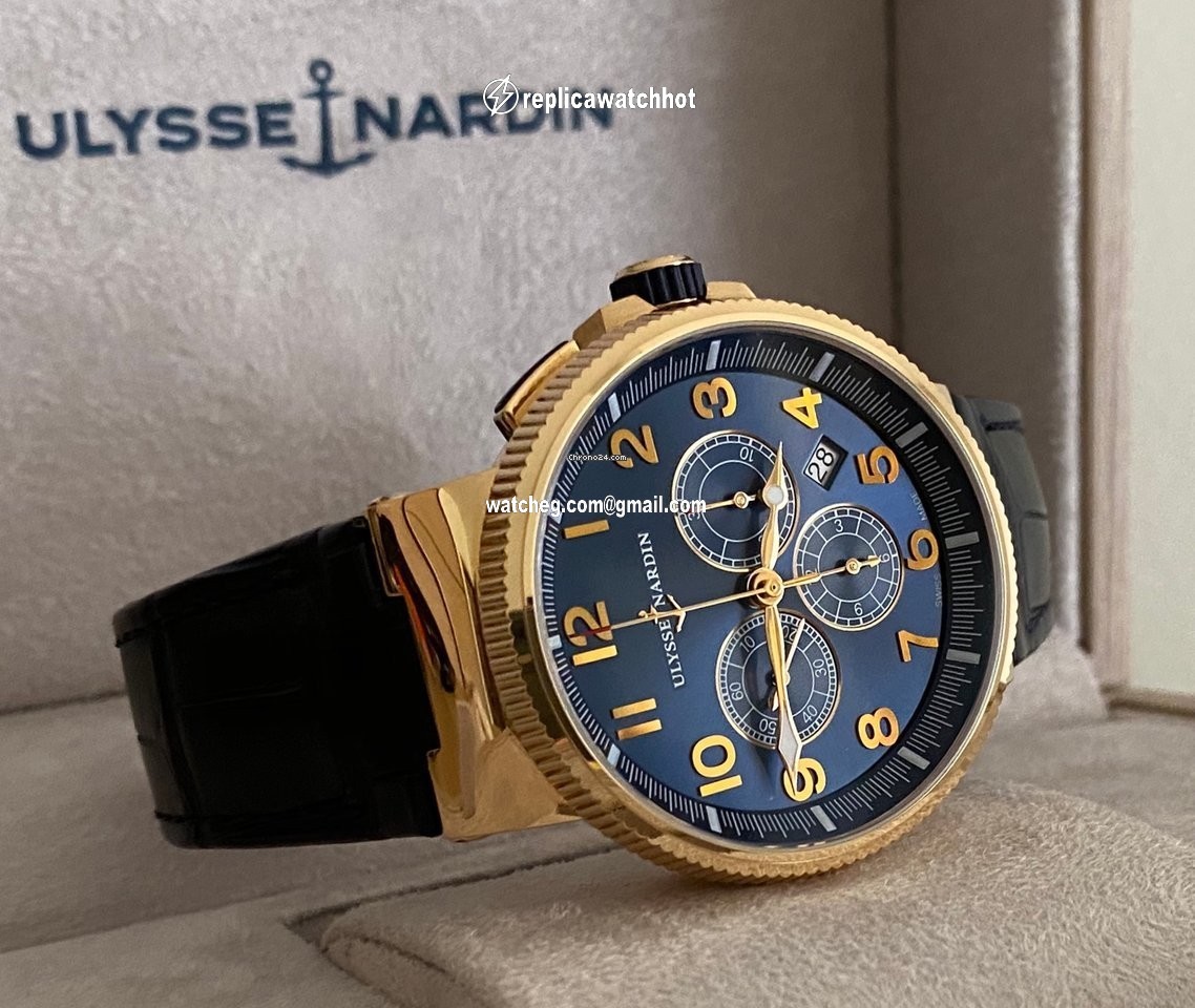 Ulysse Nardin Marine Chronograph Mens watch Unisex Automatic Rose gold 1506-150 63 4