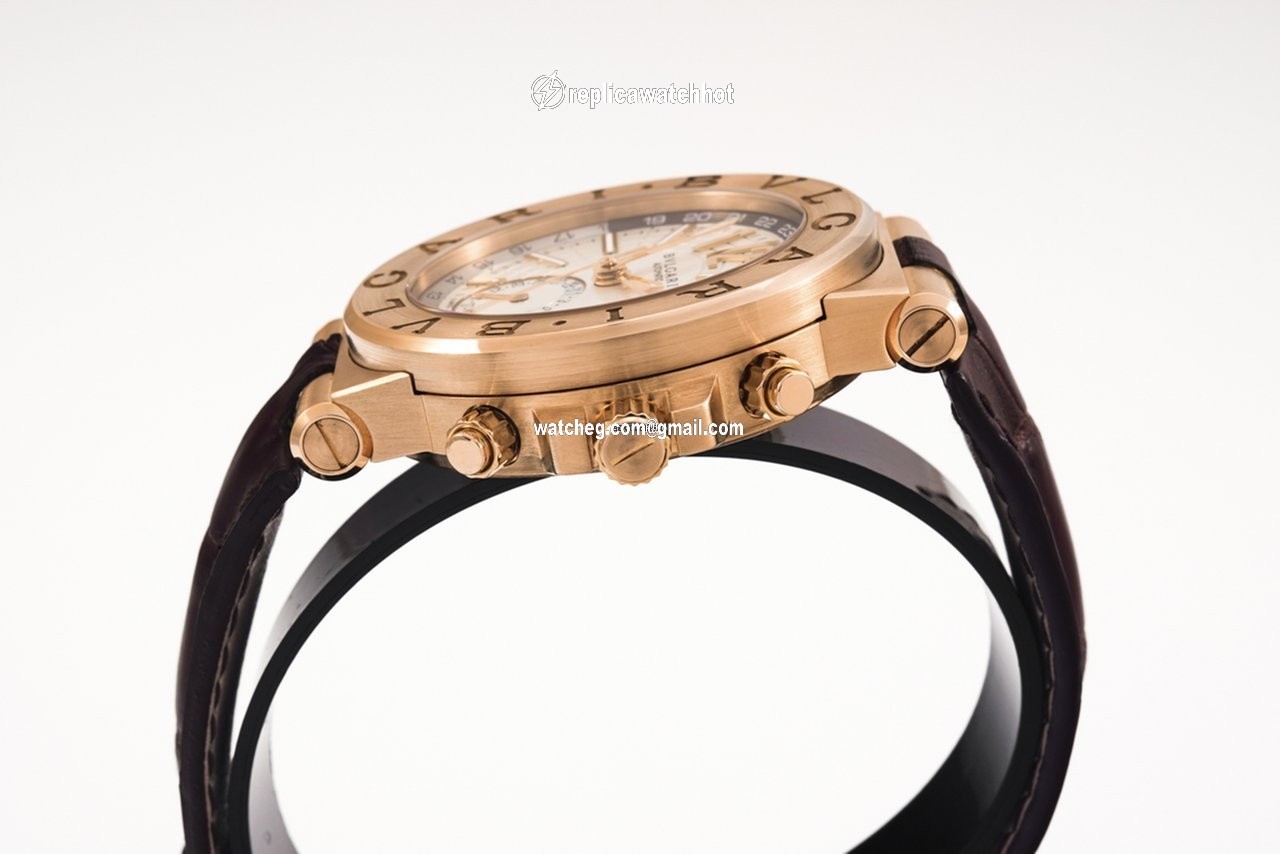 Bulgari Diagono Mens watch Unisex Automatic Rose gold DGP 40 G GMT 4