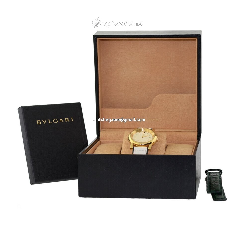 Bulgari Mens watch Unisex Automatic Yellow gold AT 35 GL 4