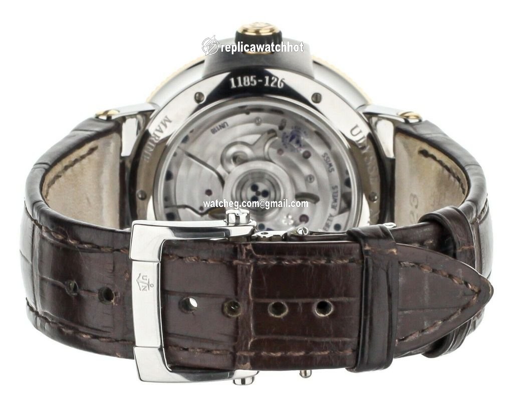 Ulysse Nardin Marine Chronometer Manufacture Mens watch Unisex Automatic Gold Steel 1185-126 4