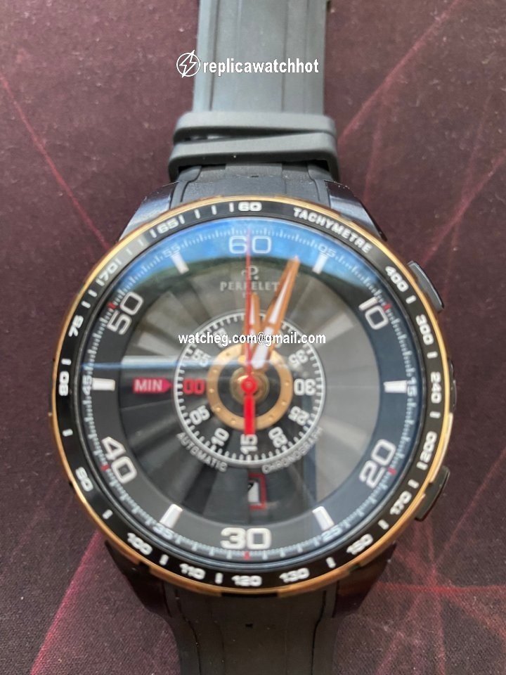 Perrelet Turbine Chrono Mens watch Unisex Automatic Gold Steel A3036 1 4