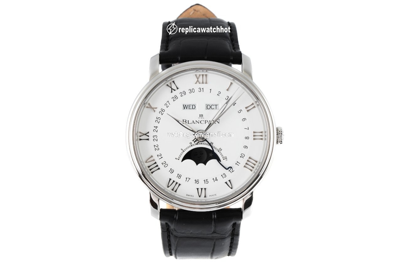 Blancpain Villeret Quantieme Complet Mens watch Unisex Automatic Steel 6654-1127-55B 4