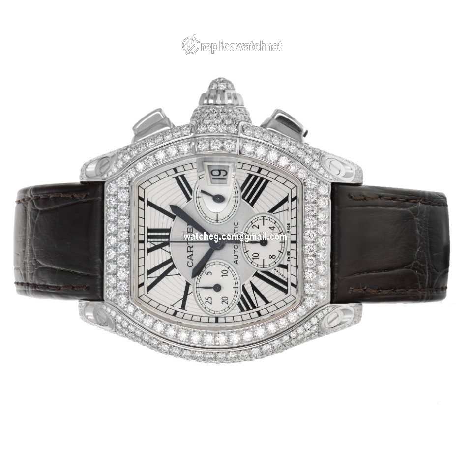 Cartier Roadster Mens watch Unisex Automatic White gold Cartier 2826 4