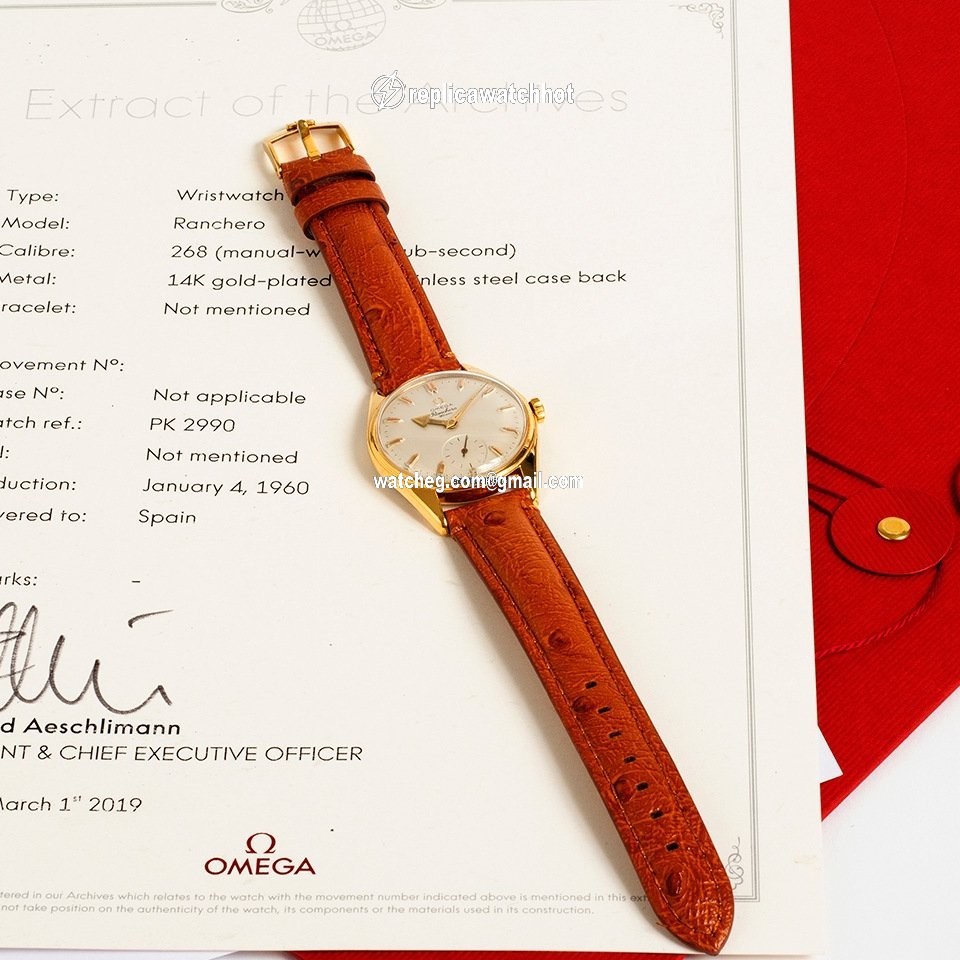 Omega Mens watch Unisex Manual winding Gold Steel 2990 4