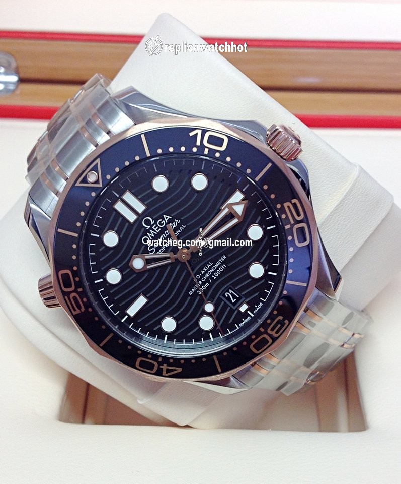 Omega Seamaster Diver 300 M Mens watch Unisex Automatic Gold Steel 210.20.42.20.01.001 4
