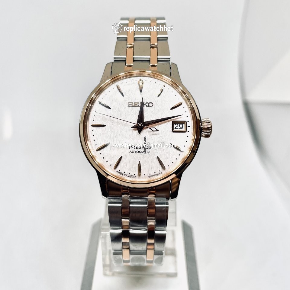 Seiko Presage Womens watch Automatic Gold Steel SRPF54 4