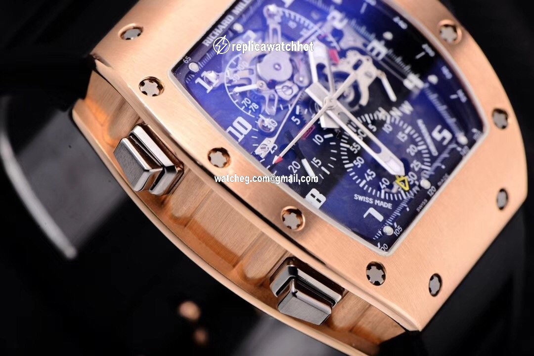 Richard Mille Mens watch Unisex Manual winding Rose gold Richard Mille RM004 AG PG 18K rose gold Full set 4