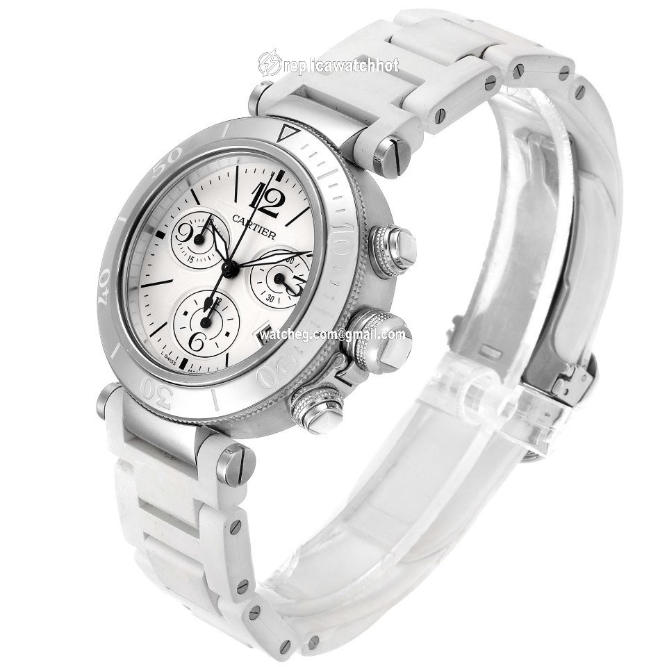 Cartier Pasha Seatimer Mens watch Unisex Quartz Steel W3140005 4