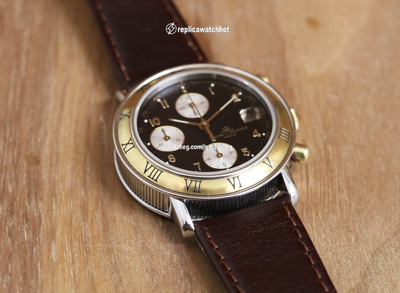 Baume & Mercier Mens watch Unisex Automatic Gold Steel 6104.018 4