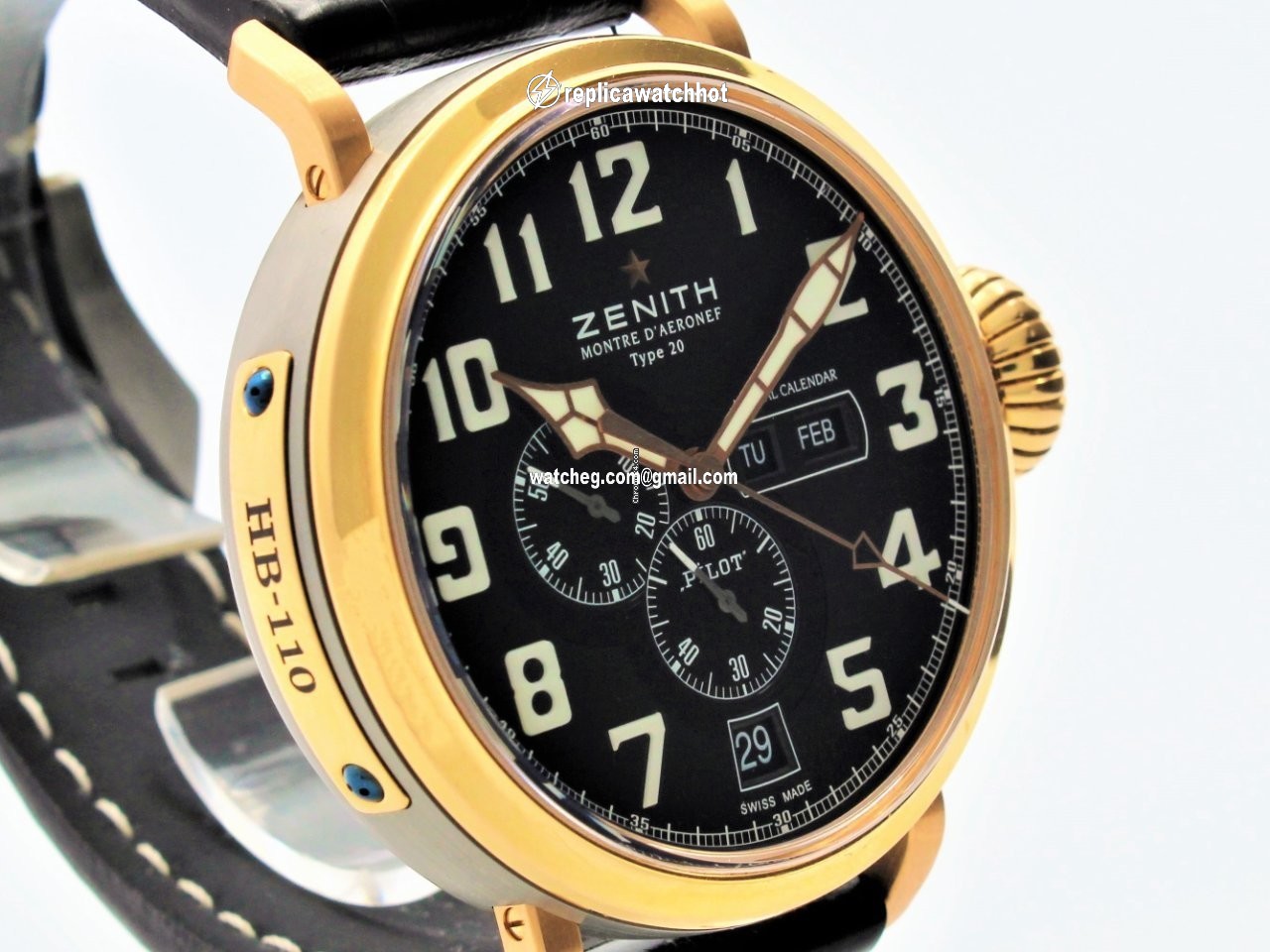 Zenith Pilot Type 20 Annual Calendar Mens watch Unisex Automatic Titanium 87.2430.4054 4