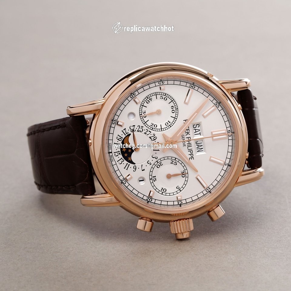 Patek Philippe Perpetual Calendar Chronograph Mens watch Unisex Manual winding Rose gold 5204R-001 4
