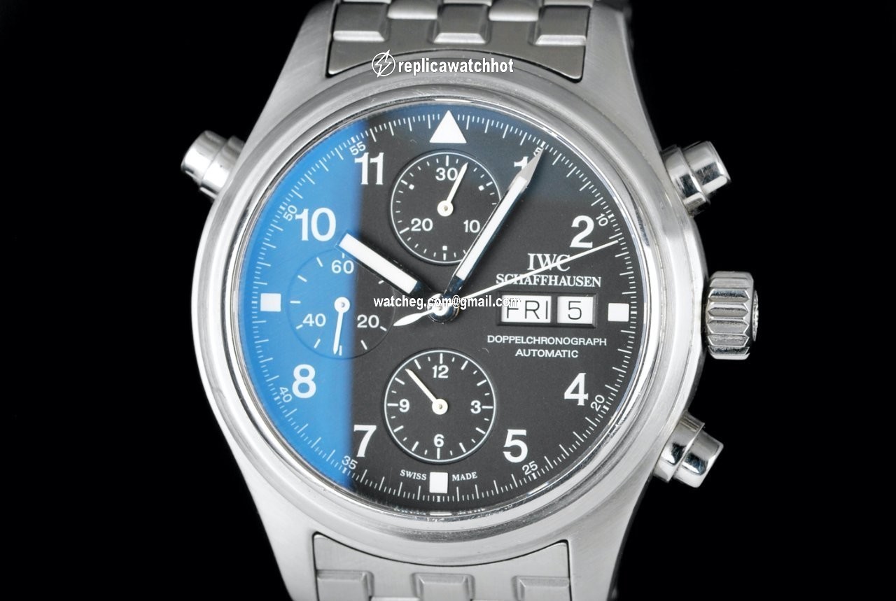 IWC Pilot Double Chronograph Mens watch Unisex Automatic Steel IW371319 4
