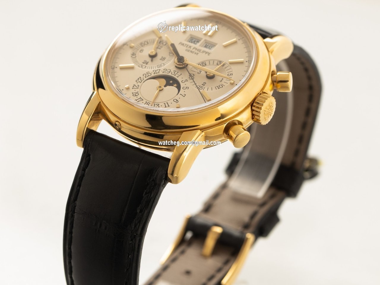 Patek Philippe Perpetual Calendar Chronograph Mens watch Unisex Manual winding Yellow gold 3971 4