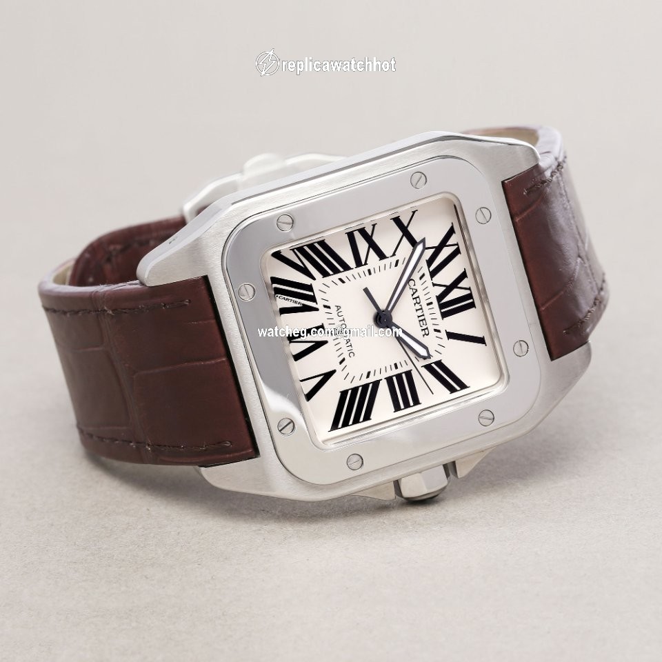 Cartier Santos 100 Mens watch Unisex Automatic Steel W20073X8 or 2656 4