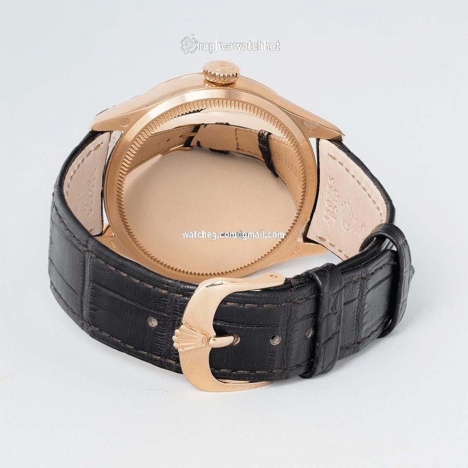 Rolex Cellini Dual Time Mens watch Unisex Rose gold Automatic 50525-0016 4