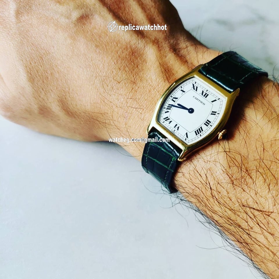 Cartier Tortue Mens watch Unisex Manual winding Yellow gold 96069 4