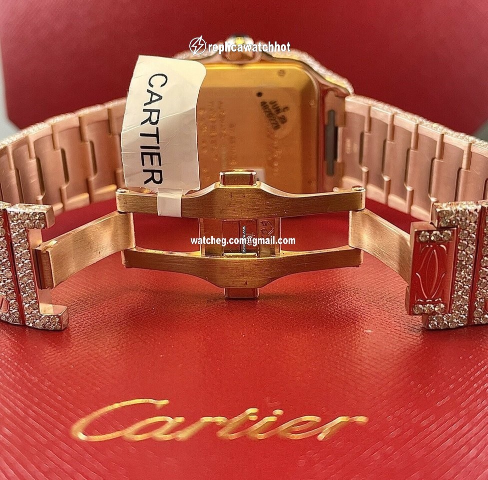 Cartier Santos Mens watch Unisex Automatic Rose gold WGSA0009 4
