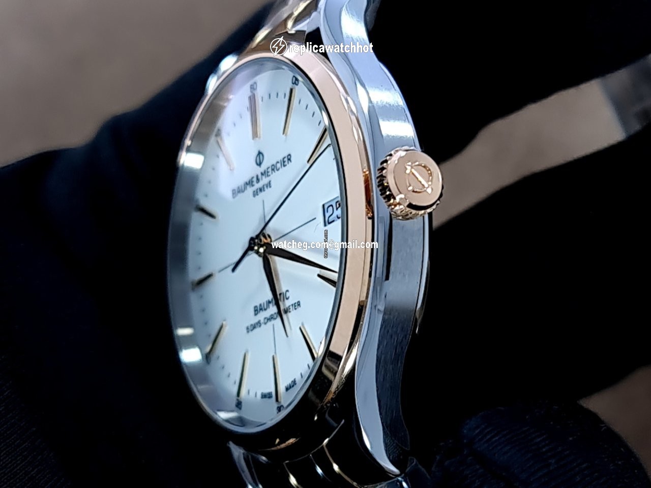 Baume & Mercier Clifton Mens watch Unisex Automatic Gold Steel M0A10458 4