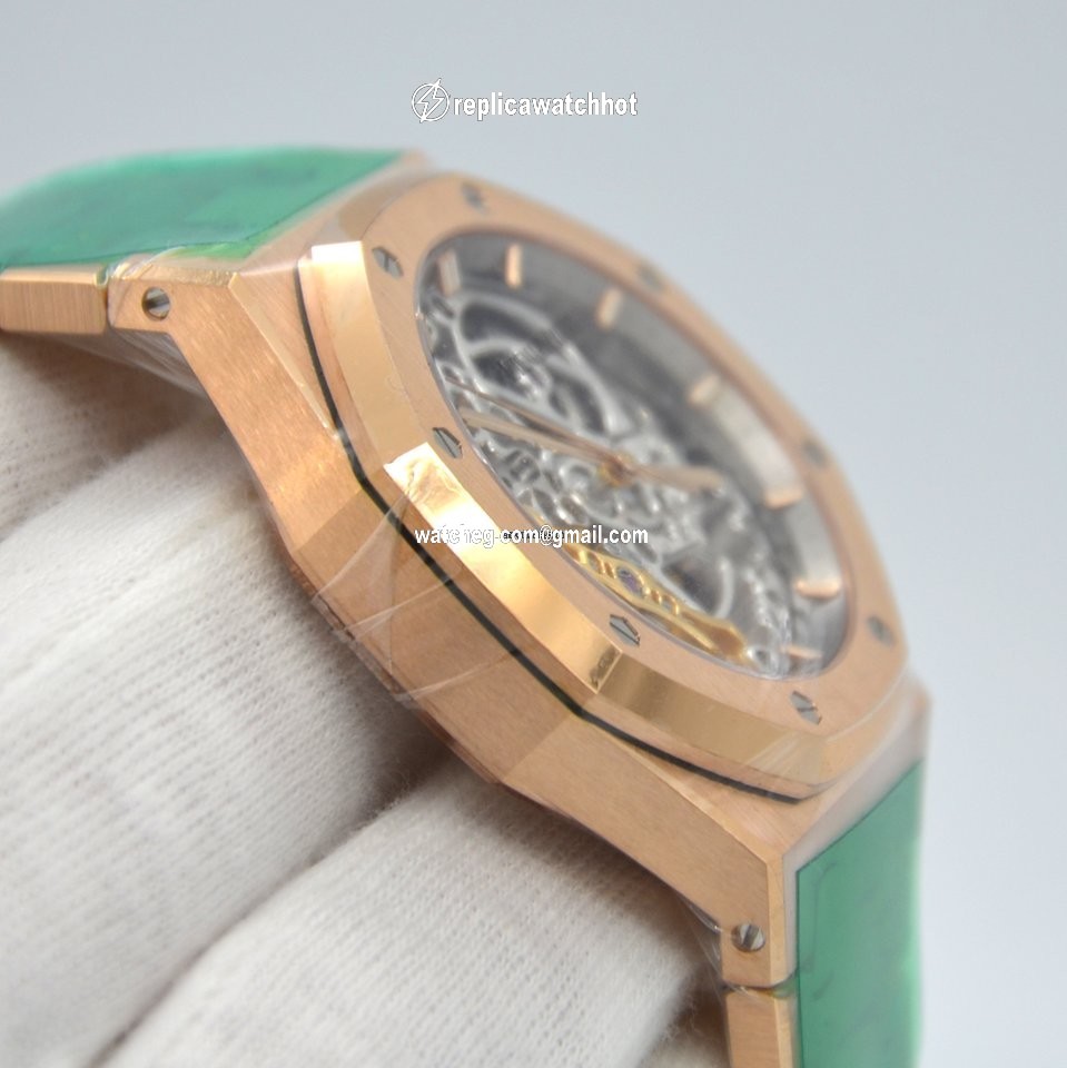 Audemars Piguet Royal Oak Double Balance Wheel Openworked Mens watch Unisex Automatic Rose gold 15467OR.OO.1256OR.01 4