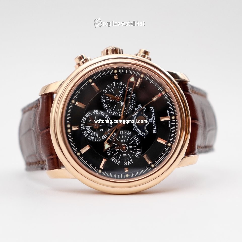 Blancpain Leman Fly-Back Mens watch Unisex Automatic Rose gold 2685F-3630-53B 4