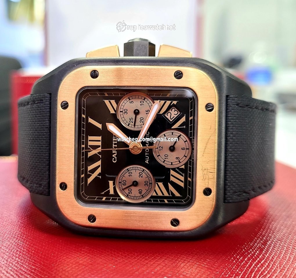 Cartier Santos 100 Mens watch Unisex Automatic Rose gold W2020004 4