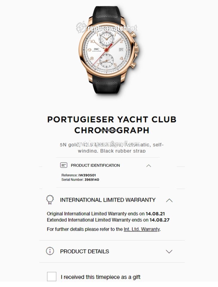 IWC Portuguese Yacht Club Chronograph Mens watch Unisex Automatic Rose gold IW390501 4