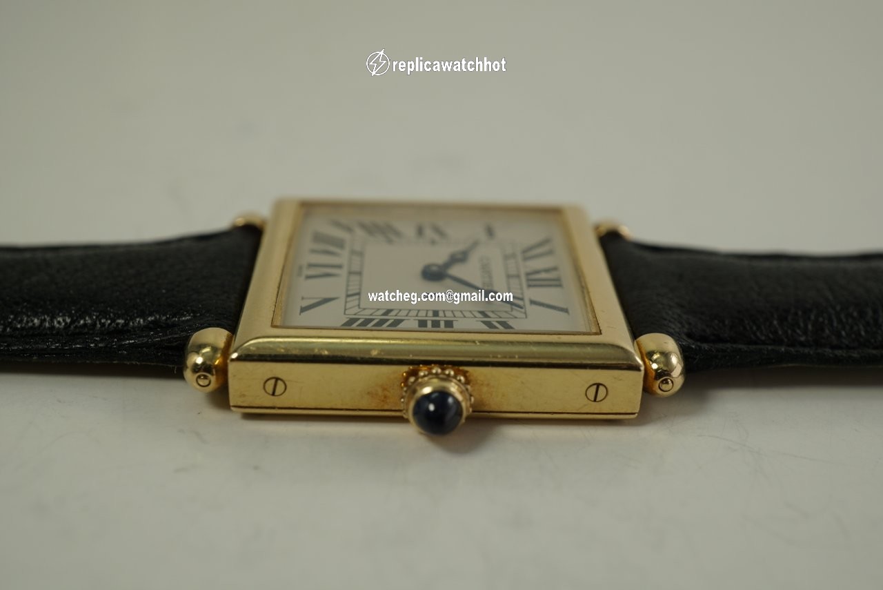 Cartier Tank Mens watch Unisex Quartz Yellow gold 1630 4