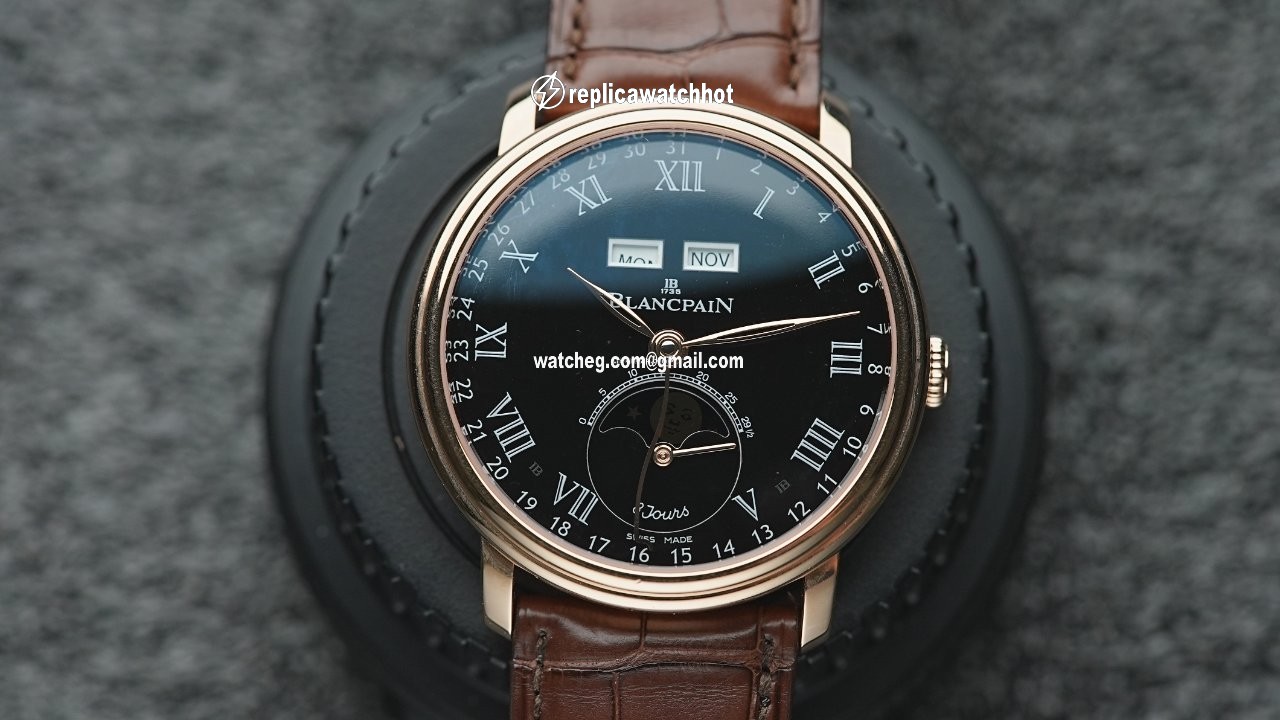 Blancpain Villeret Quantieme Complet Mens watch Unisex Automatic Rose gold 6639-3637-55b 4