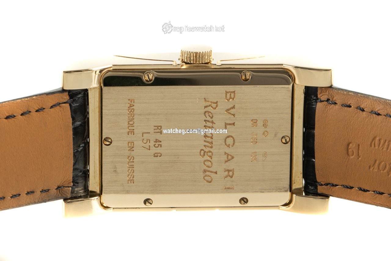 Bulgari Rettangolo Mens watch Unisex Automatic Yellow gold RT45G 4
