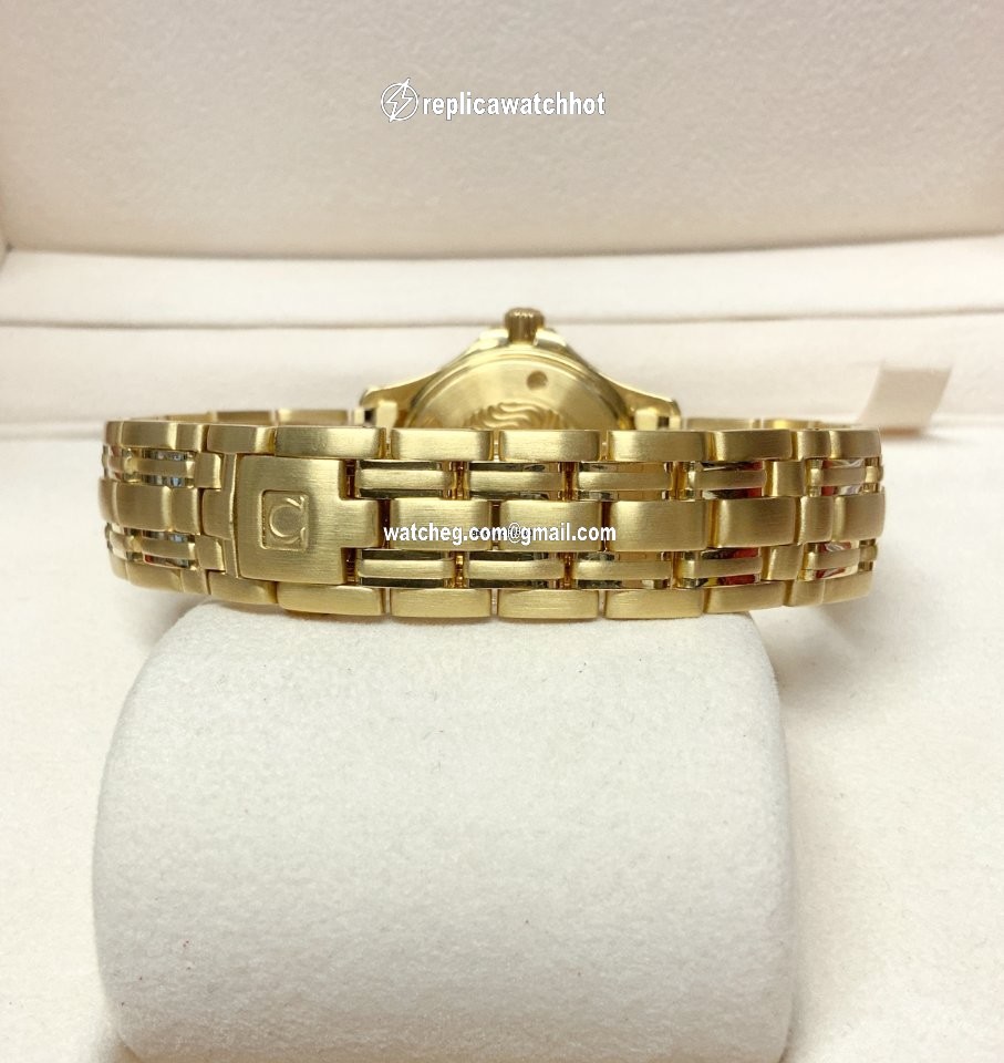 Omega Seamaster Womens watch Quartz Yellow gold 2182.20.00 4
