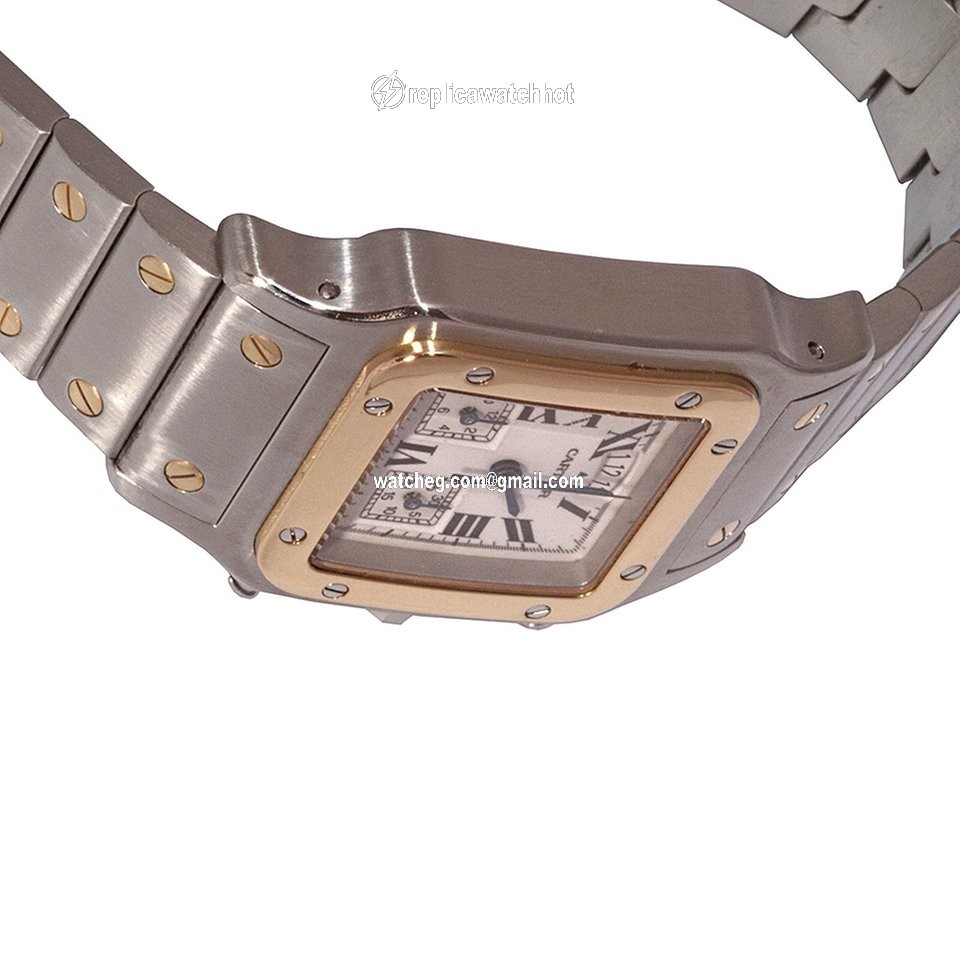 Cartier Santos Mens watch Unisex Quartz Gold Steel 2425 4