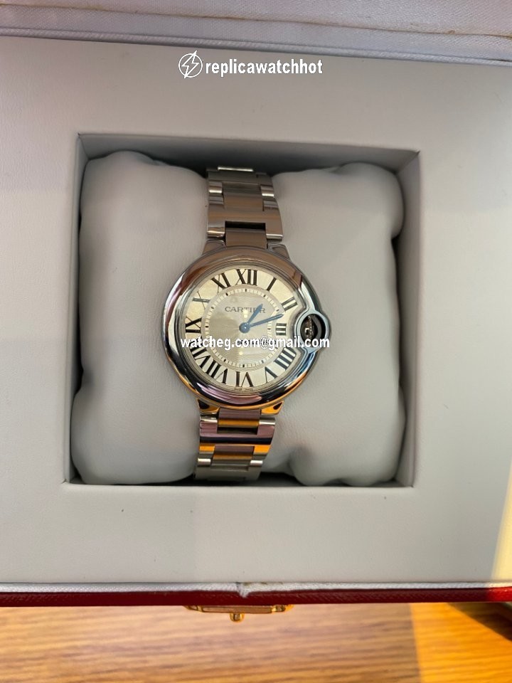 Cartier Ballon Bleu 33mm Womens watch Quartz Steel W6920084 4