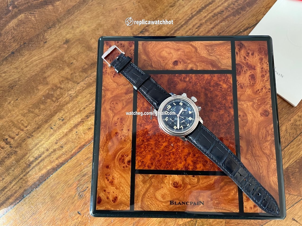 Blancpain Leman Fly-Back Mens watch Unisex Automatic White gold 2185 4