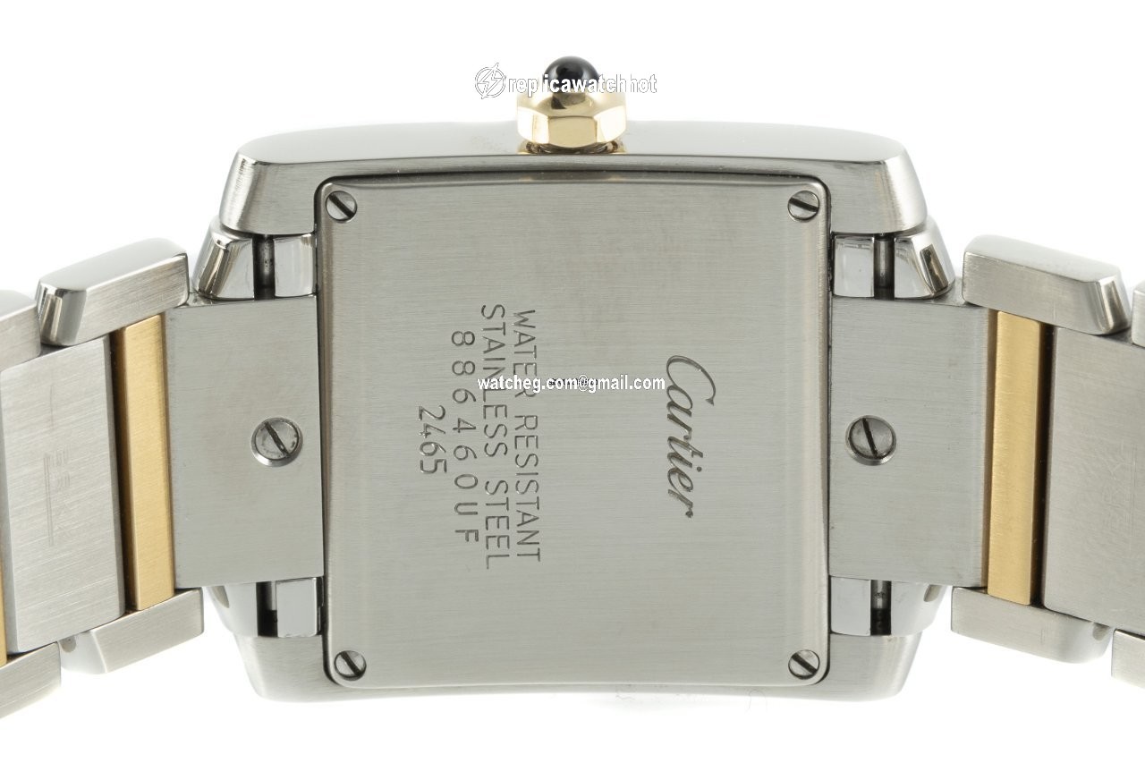 Cartier Tank Francaise Womens watch Quartz Gold Steel 2465 4