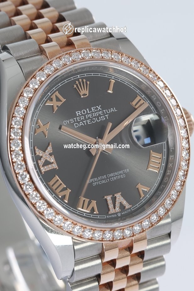 Rolex Datejust 36 Mens watch Unisex Gold Steel Automatic 126281 4