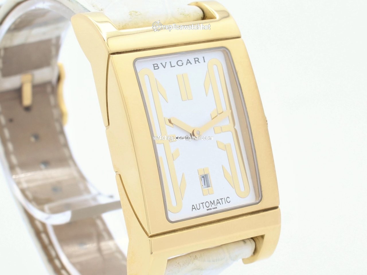 Bulgari Rettangolo Mens watch Unisex Automatic Yellow gold RT 45 G 4