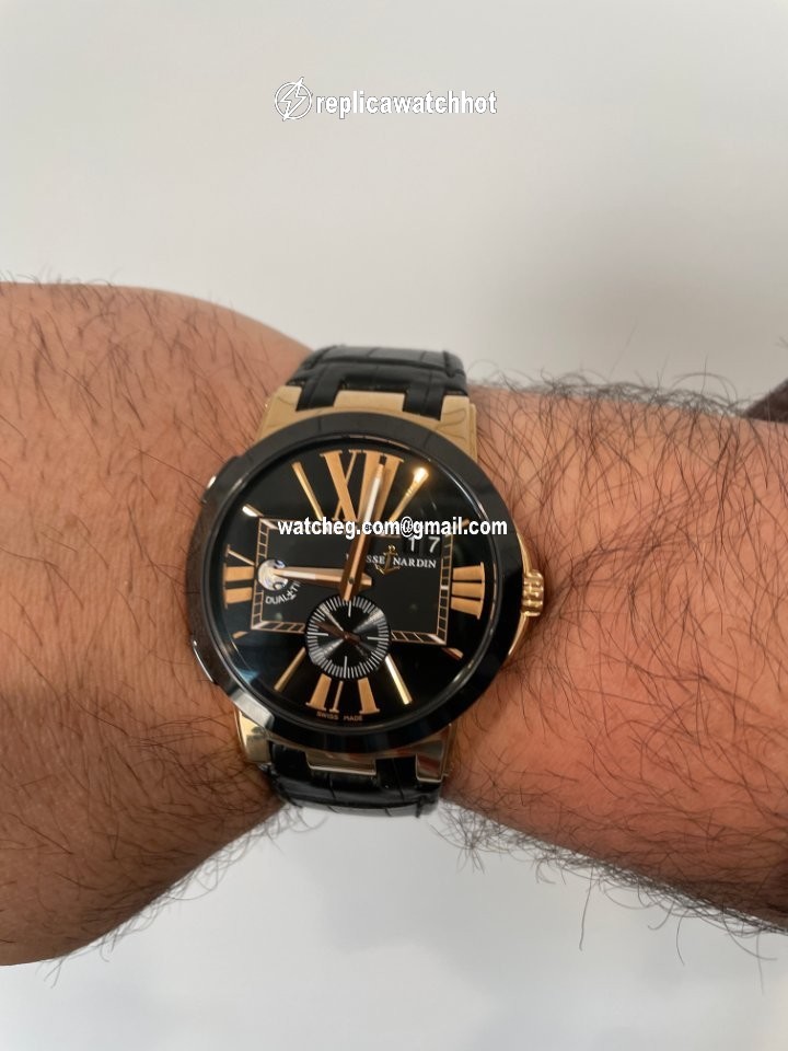 Ulysse Nardin Executive Dual Time Mens watch Unisex Automatic Rose gold 246-00-3 42 4